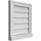 Ekena Millwork Vertical Surface Mount PVC Gable Vent w/ 2"W x 2"H , Brickmould Sill Frame, 16"W x 18"H GVPVE16X1803SN - alternate 5